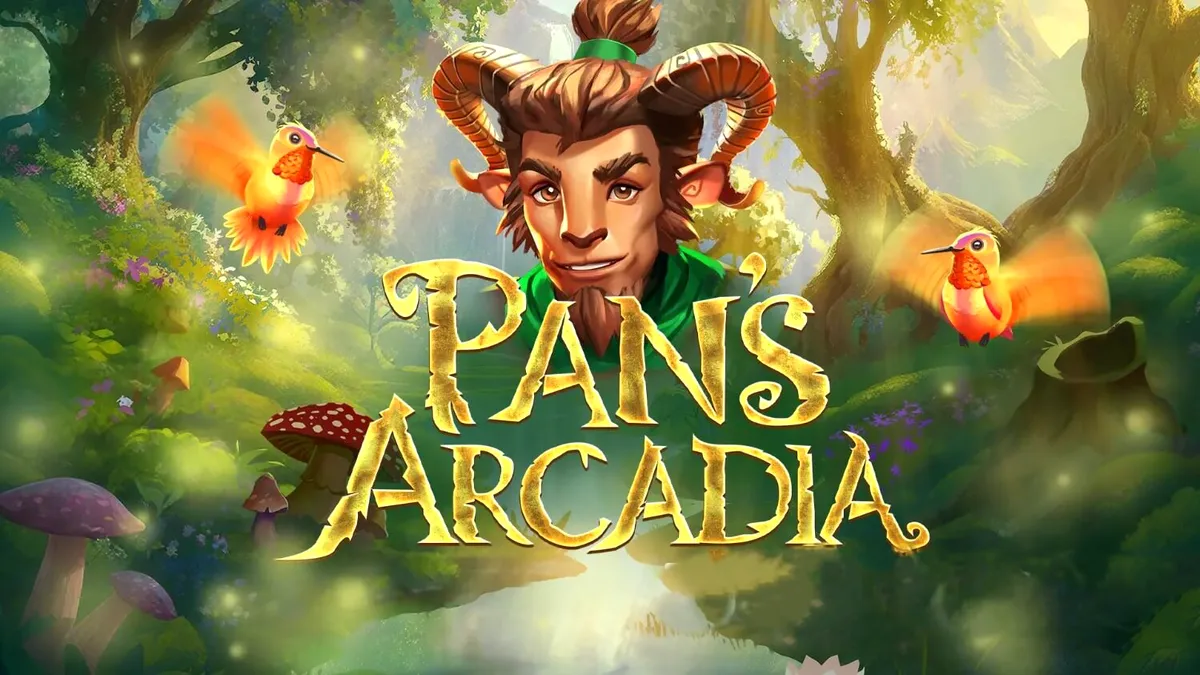 Tampilan visual slot Pan’s Arcadia dengan tema hutan mitologi Yunani